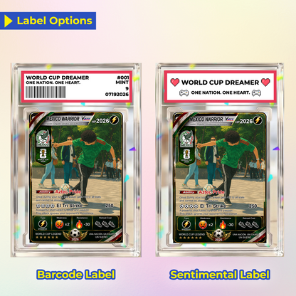 World Cup 2026 Custom Soccer Card, Personalized Football Trading Card, Pokémon-Style Fan Card with Photo, Unique Gift for Soccer Fans - CPC-WC-MEX
