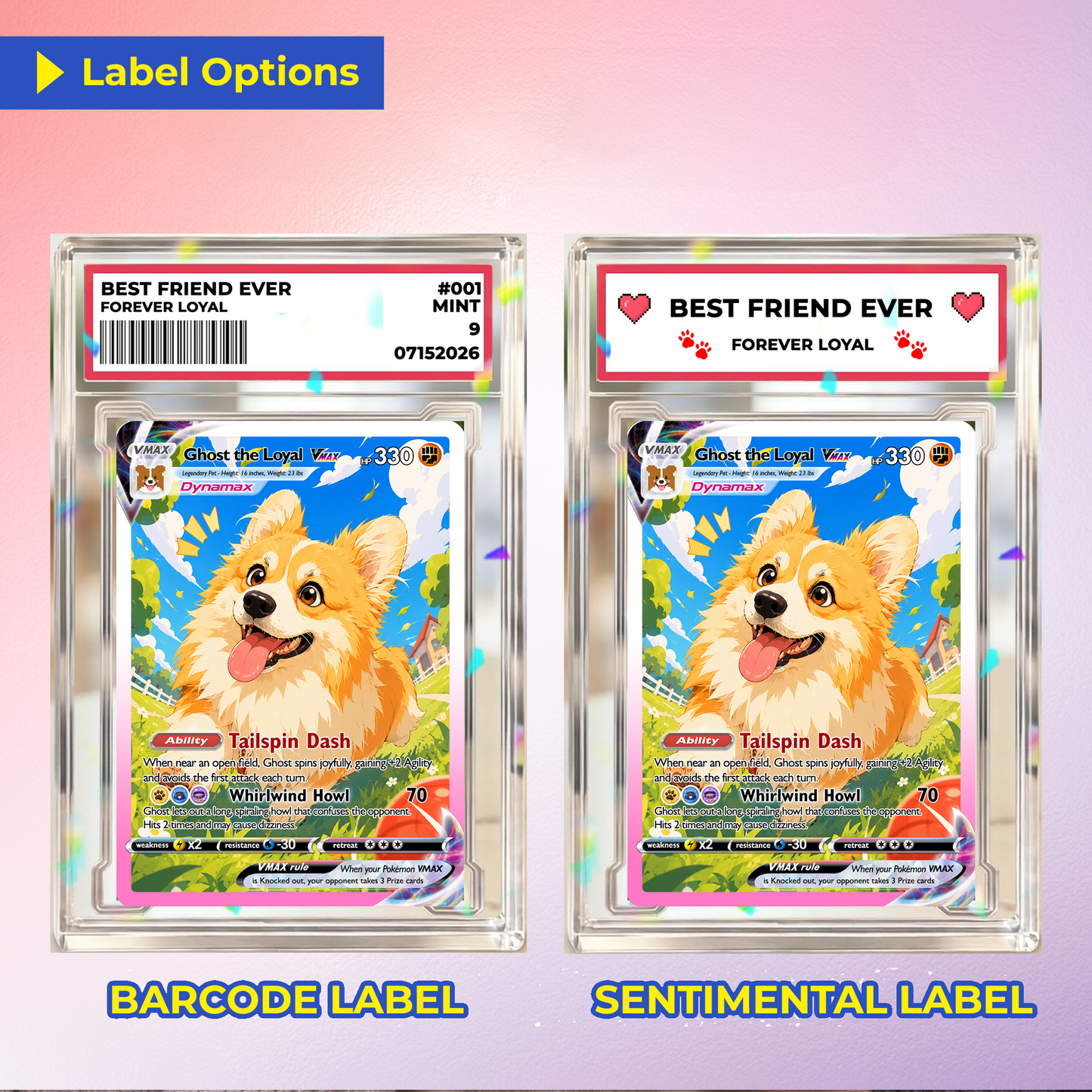 Custom Pokémon Card for Pet Lovers - Personalized Pokemon Card with Pet Photo for Dog Mom, Cat Mom, Dog Dad, Cat Dad - CPC-Pet-01