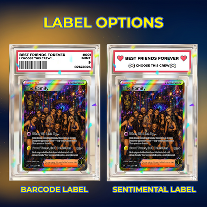 Custom Friend Group Pokémon Card – Personalized Poke Card with Photo, Custom Festival Family Trading Card Gift for Friends - CPC-108