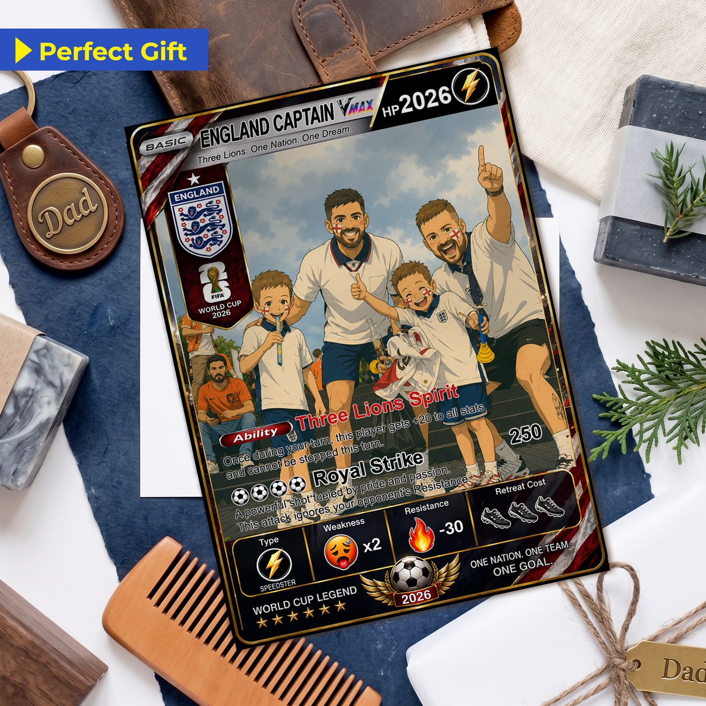 World Cup 2026 Custom Soccer Card, Personalized Football Trading Card, Pokémon-Style Fan Card with Photo, Unique Gift for Soccer Fans - CPC-WC-ENG