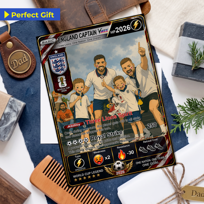 World Cup 2026 Custom Soccer Card, Personalized Football Trading Card, Pokémon-Style Fan Card with Photo, Unique Gift for Soccer Fans - CPC-WC-ENG