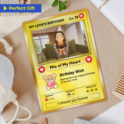 Anime Transformation Personalized Pokemon Card, Birthday Custom Pokemon Card for Couples, Customizable Pokemon Cards for Birthday - CPC-44