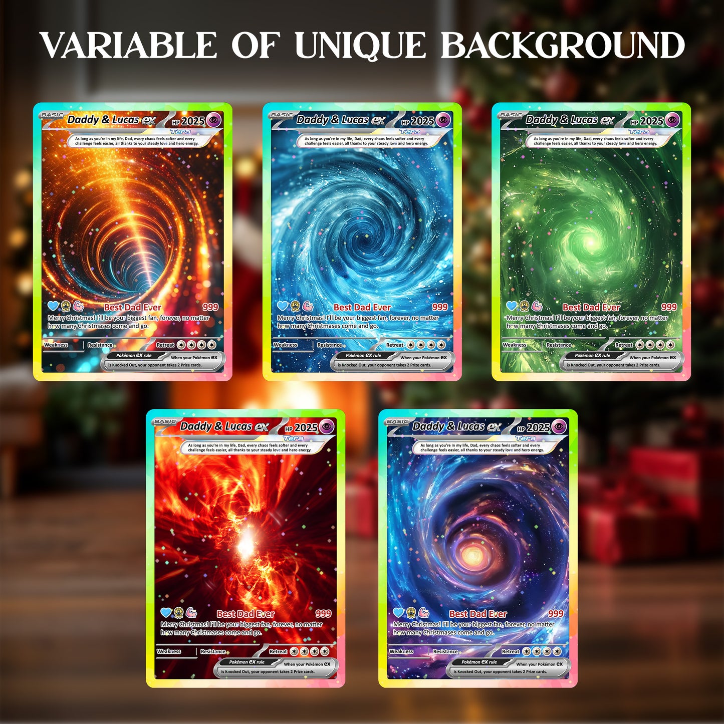 Best Dad Ever Pokemon Card, Custom Pokemon Card  - Anime-Inspired Personalized Pokemon Card for Dad - Perfect Gift for Dad - CPC-53