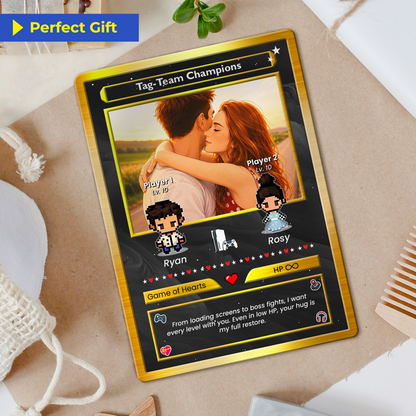 Anime Transformation Custom Pokemon Card - Personalized Poke Card for Couples - Animated Gift for Lovers - CPC-42.A