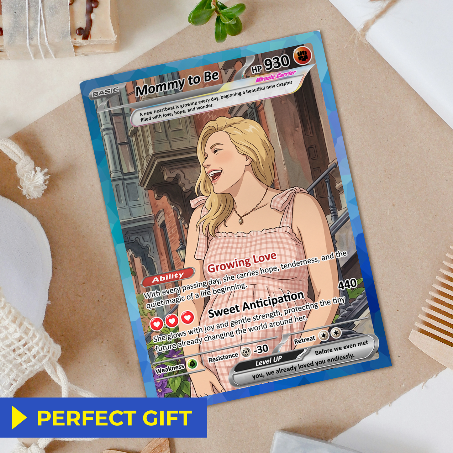 For Mom-to-Be Happy Mother's Day Custom Pokémon Card – Personalized Pregnancy Gift for Mother’s Day - Customizable Trading Cards - CPC-105