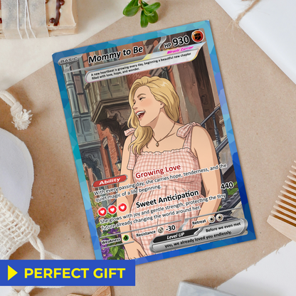 For Mom-to-Be Happy Mother's Day Custom Pokémon Card – Personalized Pregnancy Gift for Mother’s Day - Customizable Trading Cards - CPC-105