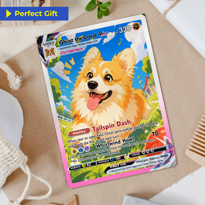 Custom Pokémon Card for Pet Lovers - Personalized Pokemon Card with Pet Photo for Dog Mom, Cat Mom, Dog Dad, Cat Dad - CPC-Pet-01