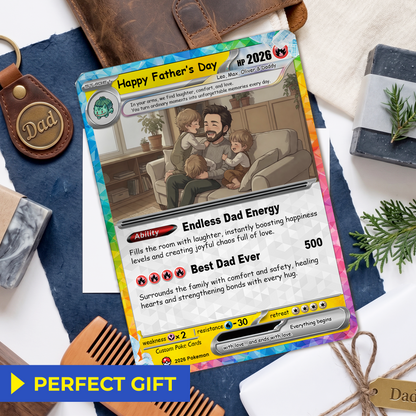 2026 Father's Day Custom Pokemon Card - Anime-Inspired Personalized Pokemon Card for Dad - Perfect Gift for Dad - CPC-107.B