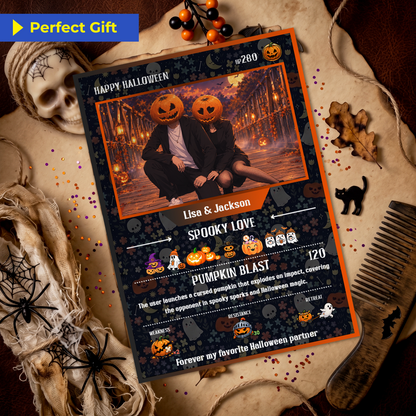 Halloween Custom Pokémon Cards with Anime Picture, Personalized Pokemon Cards, Gifts for Him and Her - CPC-hlw-01
