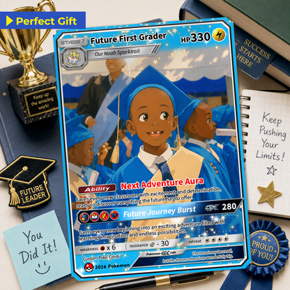 Kindergarten Graduate Personalized Pokémon Card, Kindergarten Graduation Custom Pokémon Card, Graduation Gift for Kindergarten Boy and Girl - First Day of School Gift - CPC-BTS-16
