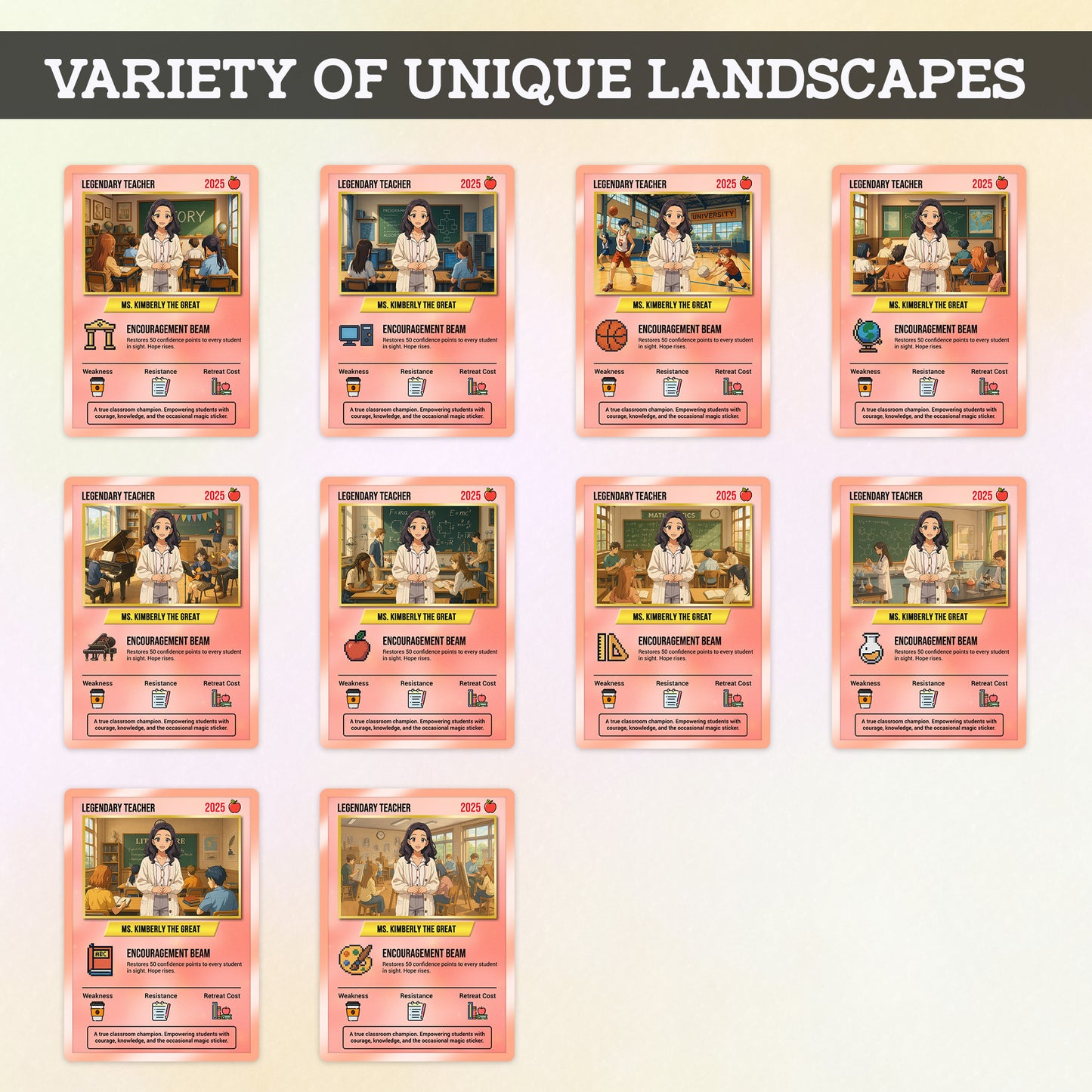 Custom Pokemon Cards Teacher Appreciation, Change Your Photo to Ghibli Style, Thank You Teacher Gift, Personalized Pokemon Cards - CPC-64