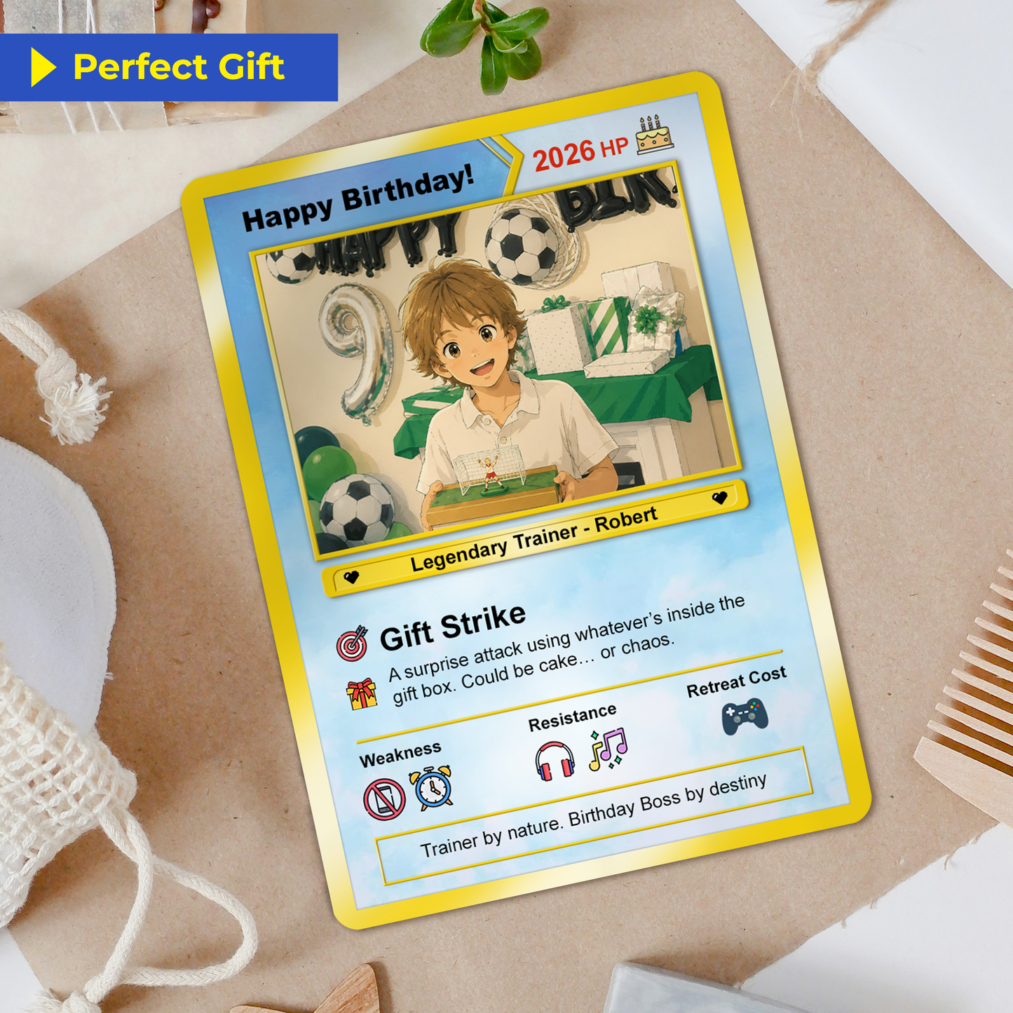 Personalized Pokémon Card for Date of Birth, Happy Birthday Custom Pokémon Card - CPC-43