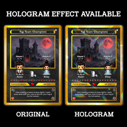 Anime Transformation Custom Pokemon Card - Personalized Poke Card for Couples - Custom by Pixel Characters - CPC-42