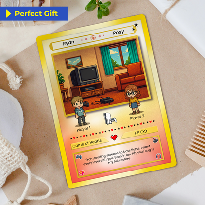Custom Pokémon Card for Couple - Personalized Pokémon Card with Characters - Customizable Gift for Him and Her - CPC-21.A