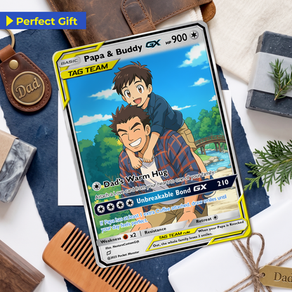 Custom Pokemon Card for Dad - Anime-Inspired Personalized Pokemon Card for Dad - Perfect Gift for Dad - CPC-60