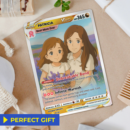 Anime-Inspired Personalized Pokemon Card for Mom - Mother's Day Custom Pokemon Card - Pokemon Mommy Card - Customizable Trading Cards - CPC-40