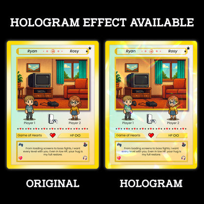 Custom Poke Card for Couple - Anime-Inspired Ghibli Aesthetic Pocket Monster Gift - Characters Customizable - CPC-21