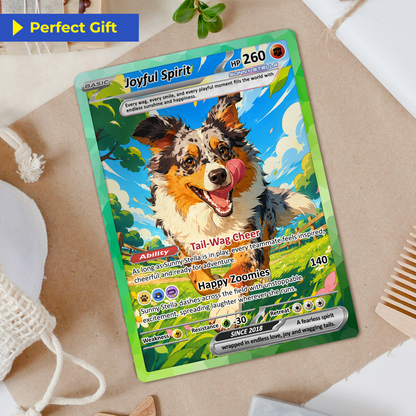 Personalized Poke Cards with Animated Pet Photo - Custom Pokémon Card -  Unique Gift for Pet Lovers, for Dog Mom, Cat Mom, Dog Dad, Cat Dad - CPC-Pet-04