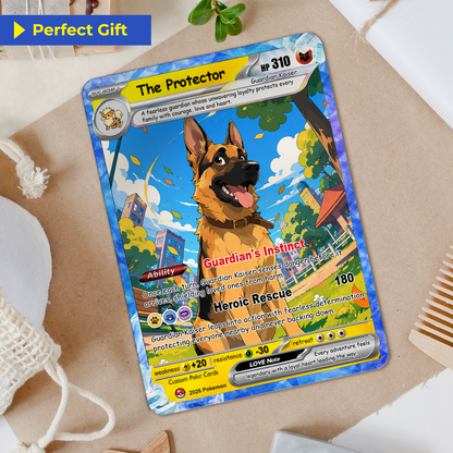 For Pet Lovers Custom Pokémon Card - Personalized Poke Cards by Pet Photo - Unique Gift for Dog Mom, Cat Mom, Dog Dad, Cat Dad - CPC-Pet-03