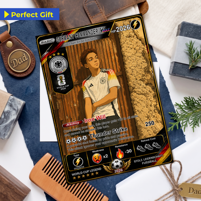 World Cup 2026 Custom Soccer Card, Personalized Football Trading Card, Pokémon-Style Fan Card with Photo, Unique Gift for Soccer Fans - CPC-WC-GER