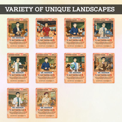 Custom Pokemon Cards Teacher Appreciation, Change Your Photo to Ghibli Style, Thank You Teacher Gift, Personalized Pokemon Cards - CPC-63