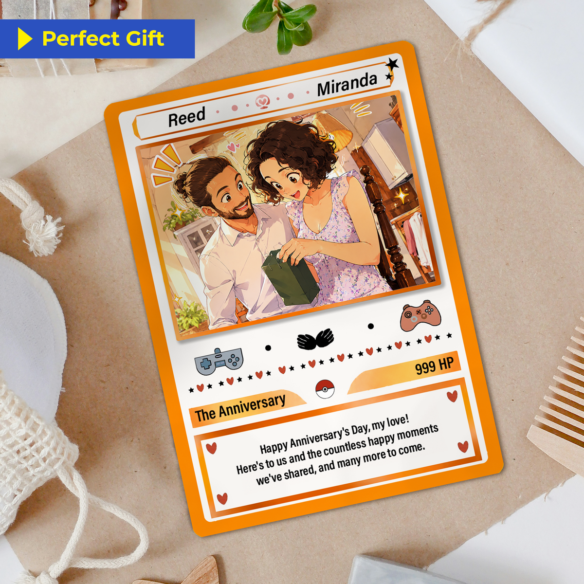 Custom Pokémon Cards with Anime Picture, Personalized Poke Cards Animated Style Gifts for Him and Her - CPC-153.B