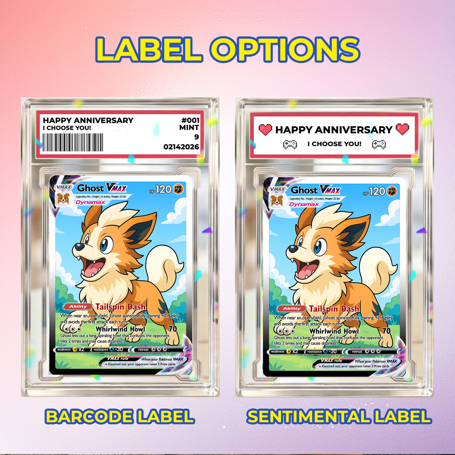 Custom Pokémon Card for Pet Lovers - Personalized Pokemon Card with Pet Photo for Dog Mom, Cat Mom, Dog Dad, Cat Dad - CPC-41