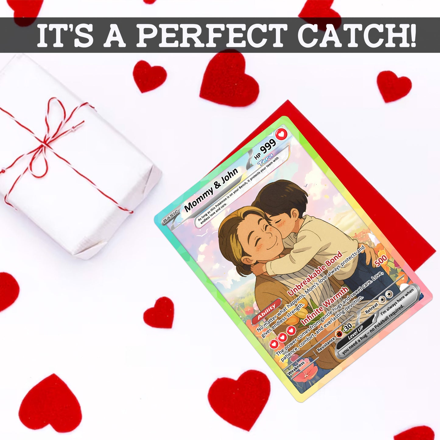 Mother's Day Custom Pokemon Card  - Anime-Inspired Personalized Pokemon Card for Mom | Mommy & Me Customized Poke Gift - Customizable Trading Cards - CPC-32