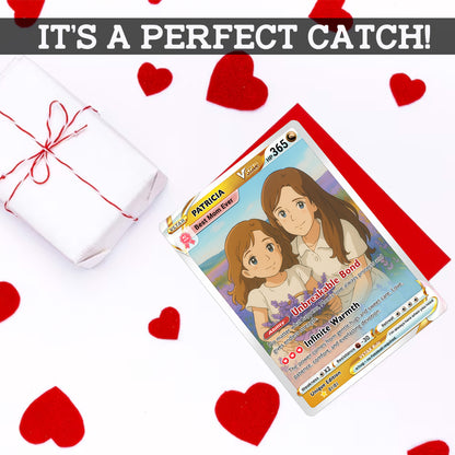 Anime-Inspired Personalized Pokemon Card for Mom - Mother's Day Custom Pokemon Card - Pokemon Mommy Card - Customizable Trading Cards - CPC-40