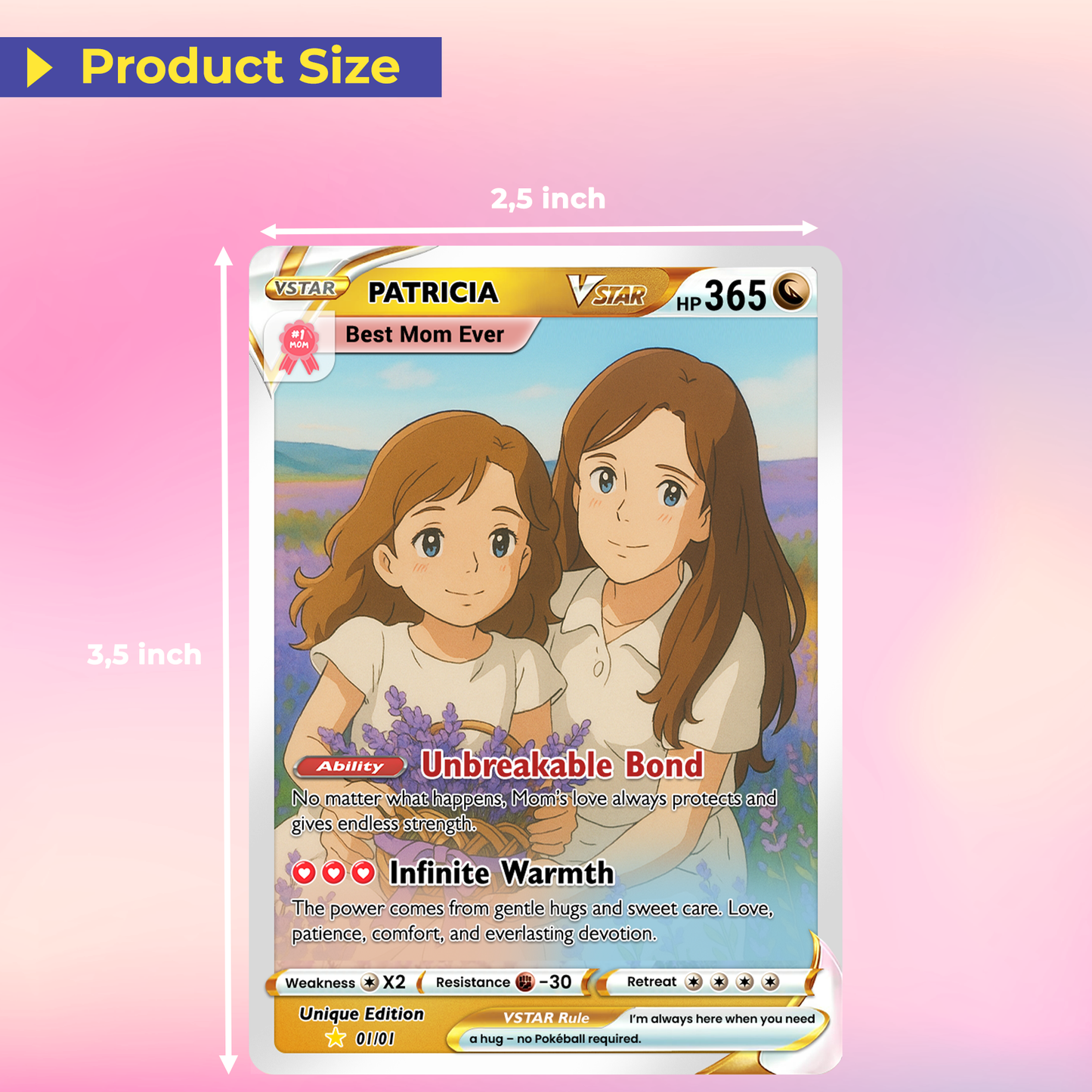 Anime-Inspired Personalized Pokemon Card for Mom - Mother's Day Custom Pokemon Card - Pokemon Mommy Card - Customizable Trading Cards - CPC-40