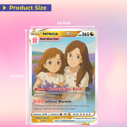 Anime-Inspired Personalized Pokemon Card for Mom - Mother's Day Custom Pokemon Card - Pokemon Mommy Card - Customizable Trading Cards - CPC-40
