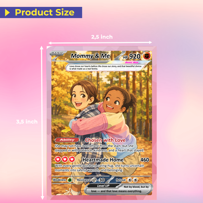 For Step Mom Happy Mother's Day Custom Pokémon Card - Personalized Bonus Mom Gift for Mother’s Day | Mommy & Me Customized Poke Gift - Customizable Trading Cards - CPC-101