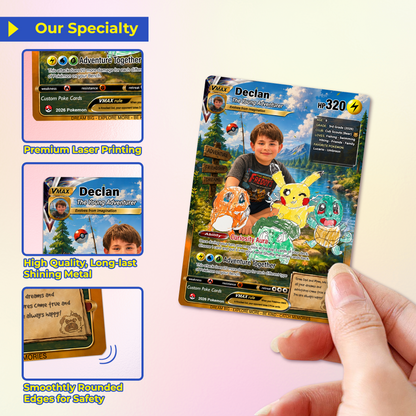 Declan's Dream Team Pokémon Card – One-of-a-Kind Custom Card Inspired by His Original Artwork | Personalized Family Keepsake (2026 Edition)