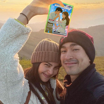 Custom Poke Card for Couple - Anime-Inspired Ghibli Aesthetic Pocket Monster Gift - Customizable Trading Cards - CPC-15