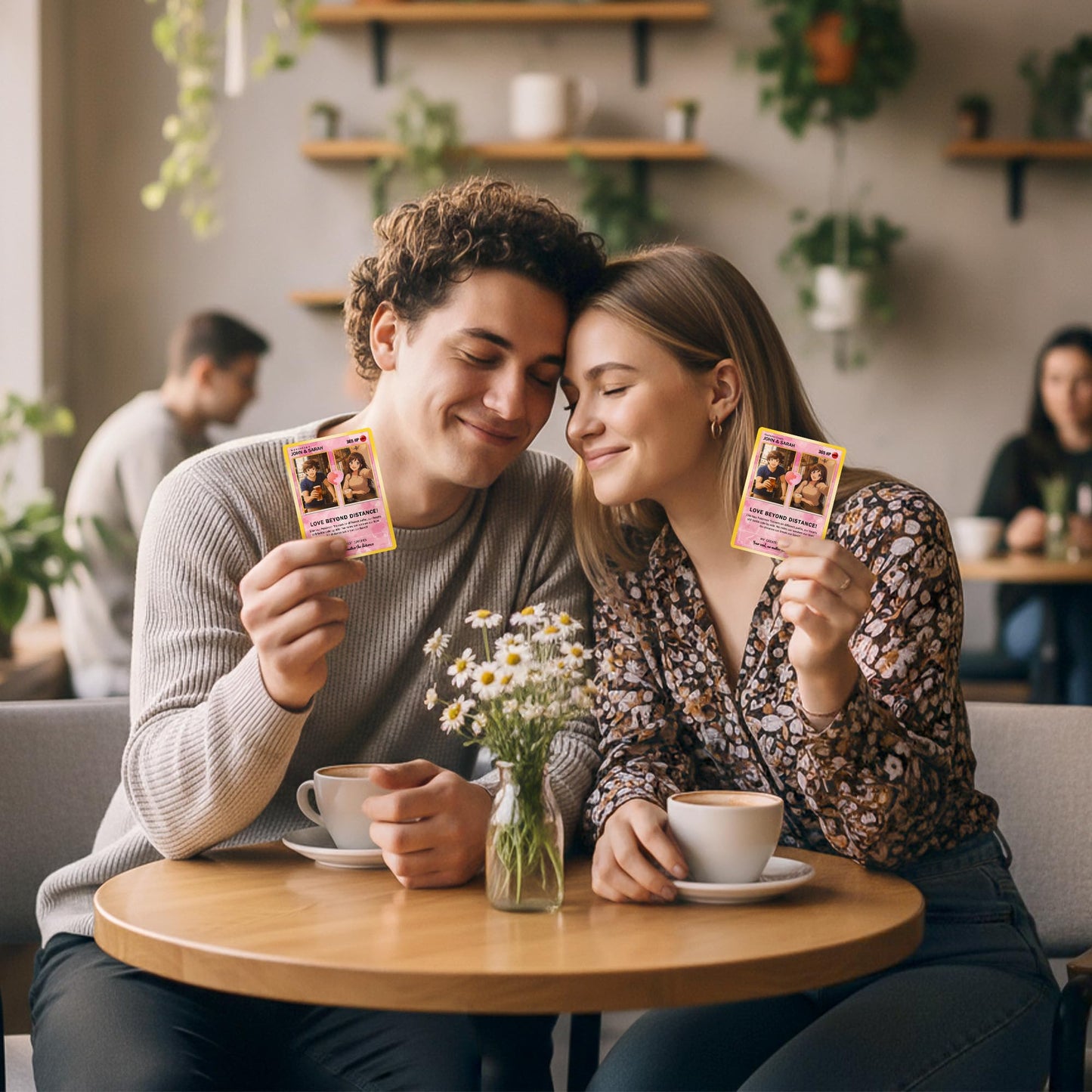 Custom Pokemon Card Keepsake for Love Beyond Distance - Best Anime-Inspired Couple Anime Style Gifts for Long-Distance Lovers - CPC-33