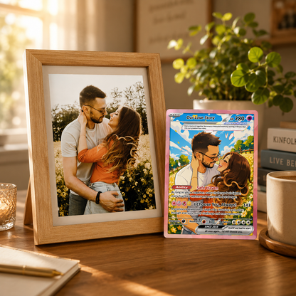 Custom Pokémon Cards with Anime Picture, Personalized Poke Cards Animated Style Gifts for Him and Her - CPC-148