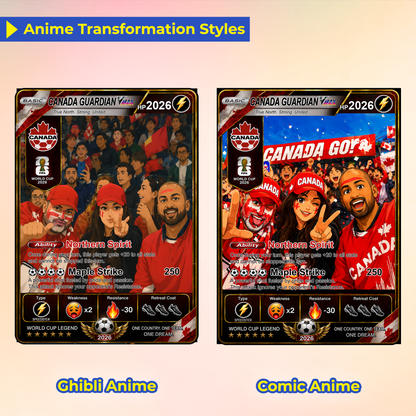 Personalized Football Trading Card, World Cup 2026 Custom Soccer Card, Pokémon-Style Fan Card with Photo, Unique Gift for Soccer Fans - CPC-WC-CAN