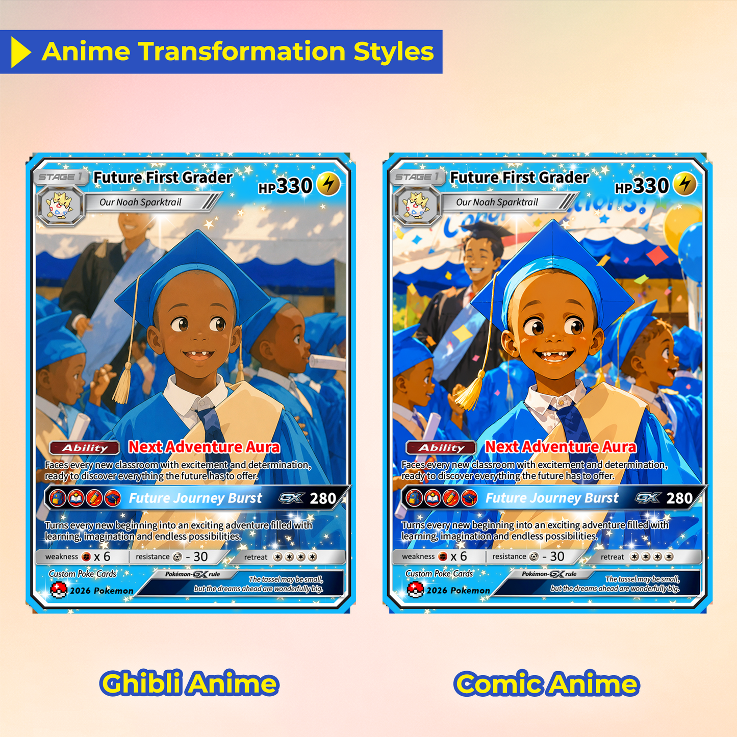Kindergarten Graduate Personalized Pokémon Card, Kindergarten Graduation Custom Pokémon Card, Graduation Gift for Kindergarten Boy and Girl - First Day of School Gift - CPC-BTS-16