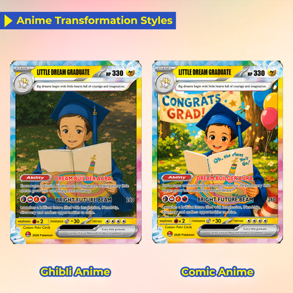 Graduation Gift for Kindergarten Boy and Girl, Kindergarten Graduate Personalized Pokémon Card, Kindergarten Graduation Custom Pokémon Card - First Day of School Gift - CPC-BTS-17