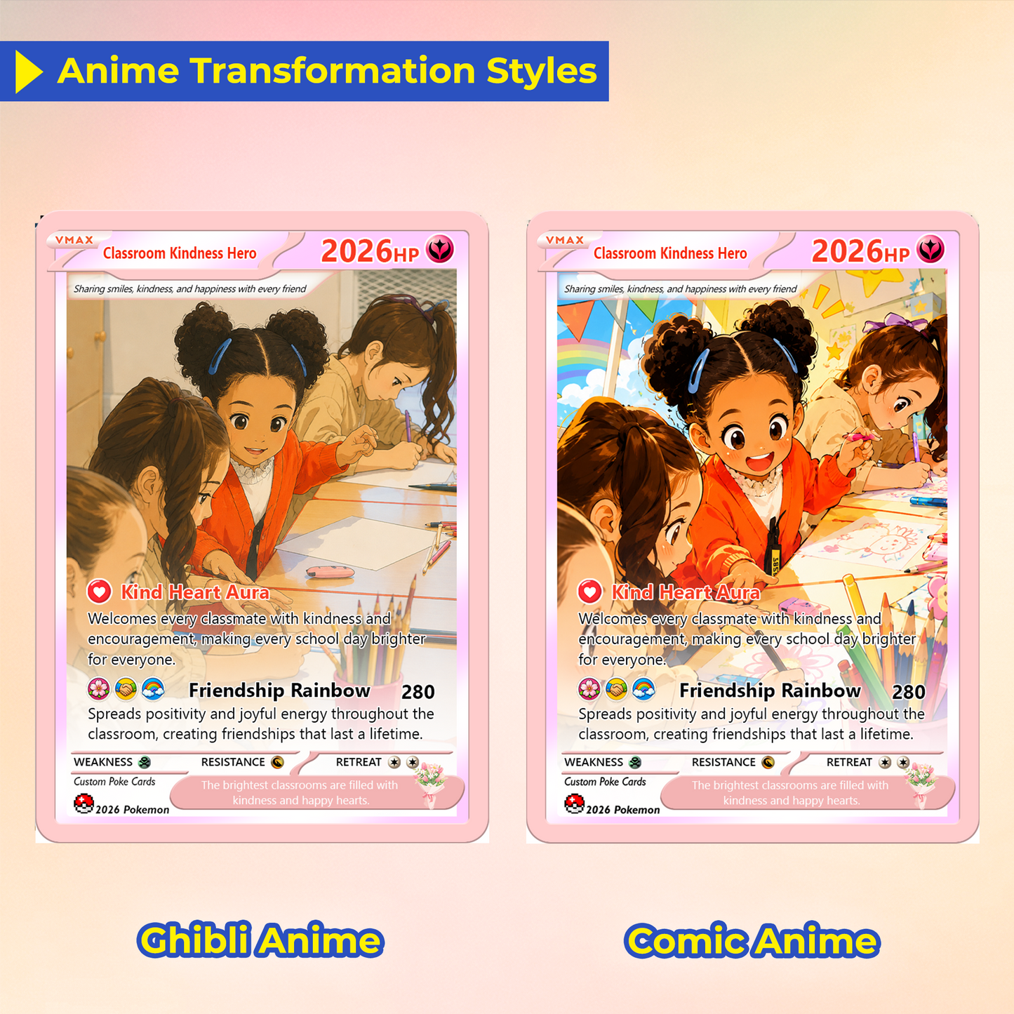 First Grade Custom Pokémon Card, First Day of School Personalized Pokémon Card, Customizable Animated Gift from Parents for Kids - Kindergarten Graduation Gift - CPC-BTS-14
