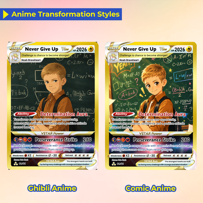Personalized Pokémon Card - Back to School Custom Pokémon Card with Anime Picture for Kids, Students - First Day of School Gift from Parents - CPC-BTS-19