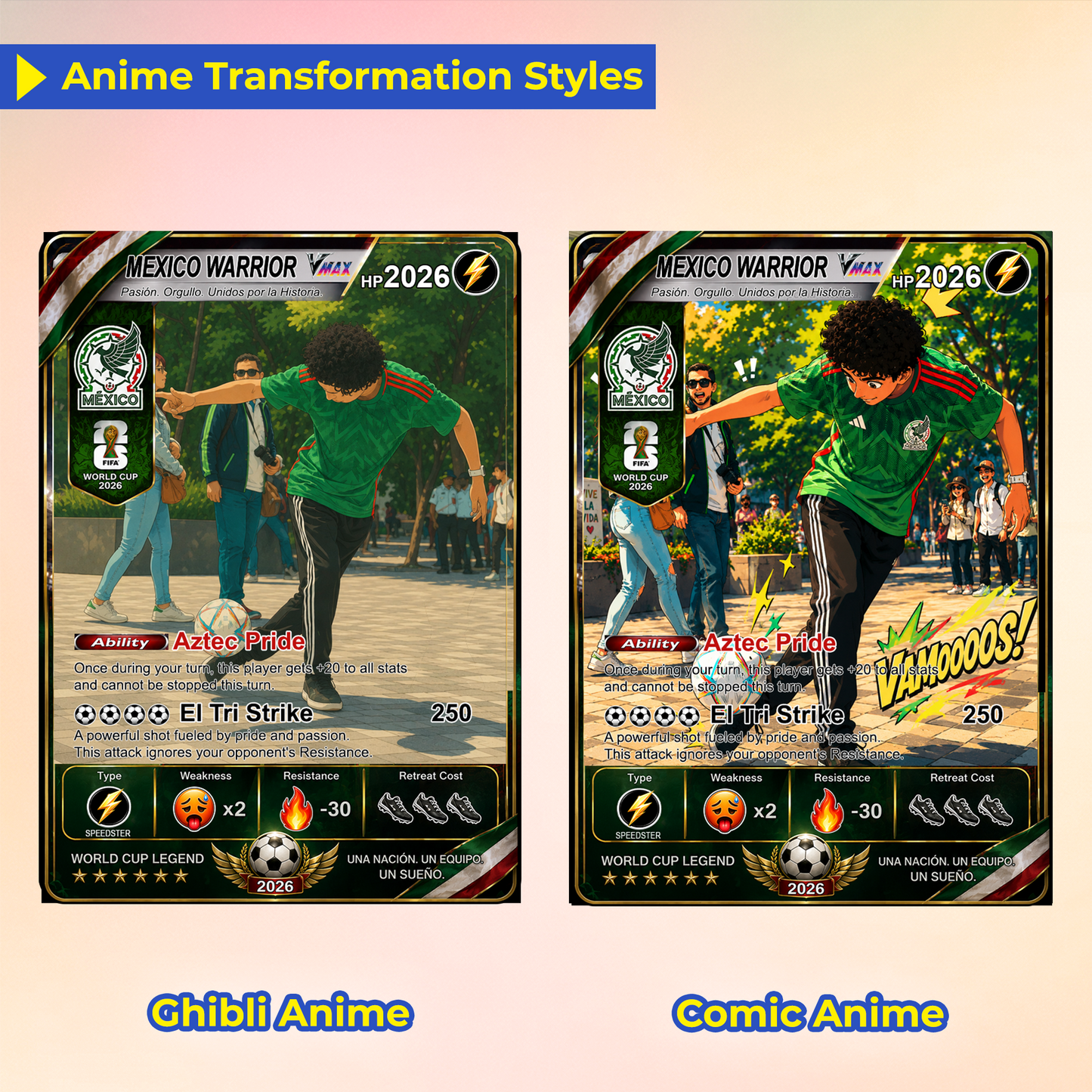 World Cup 2026 Custom Soccer Card, Personalized Football Trading Card, Pokémon-Style Fan Card with Photo, Unique Gift for Soccer Fans - CPC-WC-MEX