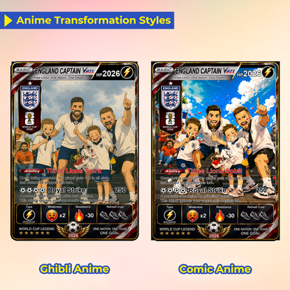 World Cup 2026 Custom Soccer Card, Personalized Football Trading Card, Pokémon-Style Fan Card with Photo, Unique Gift for Soccer Fans - CPC-WC-ENG