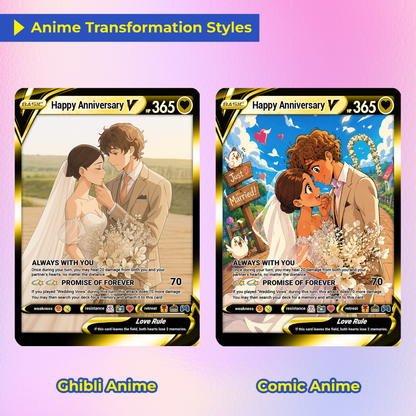 Happy Anniversary Personalized Pokémon Card, Anime Style Custom Pokémon Cards - CPC-03