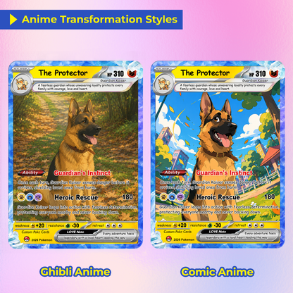 For Pet Lovers Custom Pokémon Card - Personalized Poke Cards by Pet Photo - Unique Gift for Dog Mom, Cat Mom, Dog Dad, Cat Dad - CPC-Pet-03
