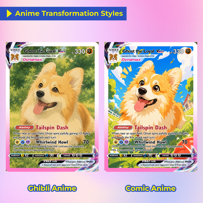 Custom Pokémon Card for Pet Lovers - Personalized Pokemon Card with Pet Photo for Dog Mom, Cat Mom, Dog Dad, Cat Dad - CPC-Pet-01