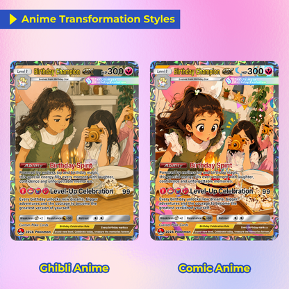 Happy Birthday Custom Pokémon Card - Personalized Pokémon Card for Date of Birth - Customizable Pokémon Gift from Parents, Grandparents for Kids - CPC-DOB-01