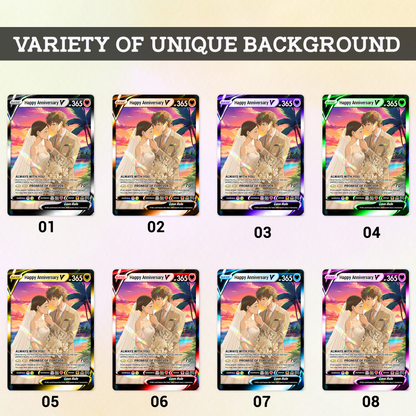 Happy Anniversary Personalized Pokémon Card, Anime Style Custom Pokémon Cards - CPC-03