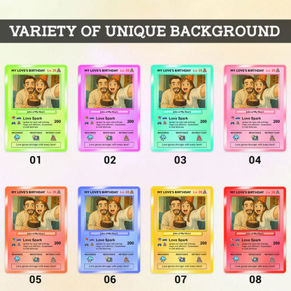 Customizable Pokemon Cards for Birthday, Anime Transformation Personalized Pokemon Card, Birthday Custom Pokemon Card for Couples - CPC-45