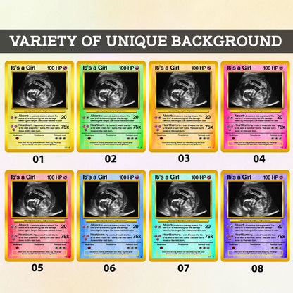 Baby Announcements Custom Pokemon Card, Pregnancy Announcement Personalized Pokemon Card, Custom Poke Card Gift for Him and Her, Birth Announcement Cards - CPC-52